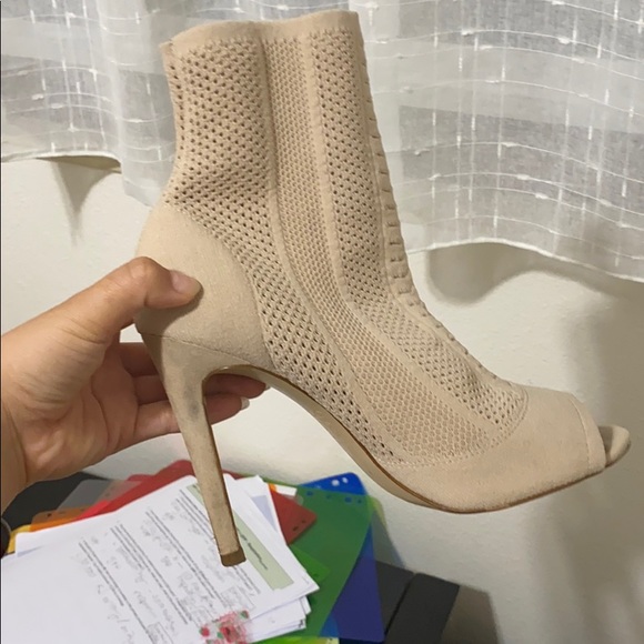 Aldo Keshaa Cable Knit Sock Bootie Heel in Bone - Picture 6 of 8